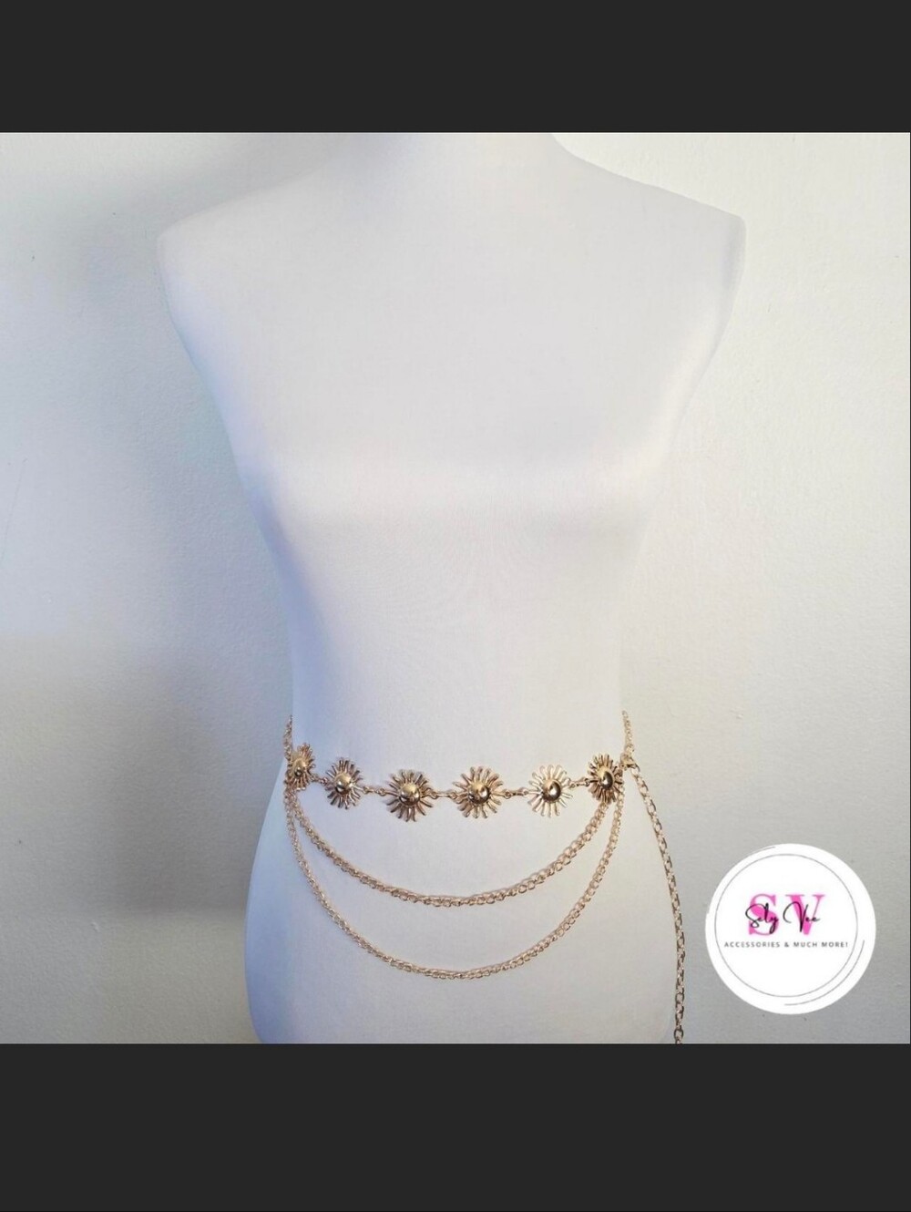 Gold Sun Chain Belt